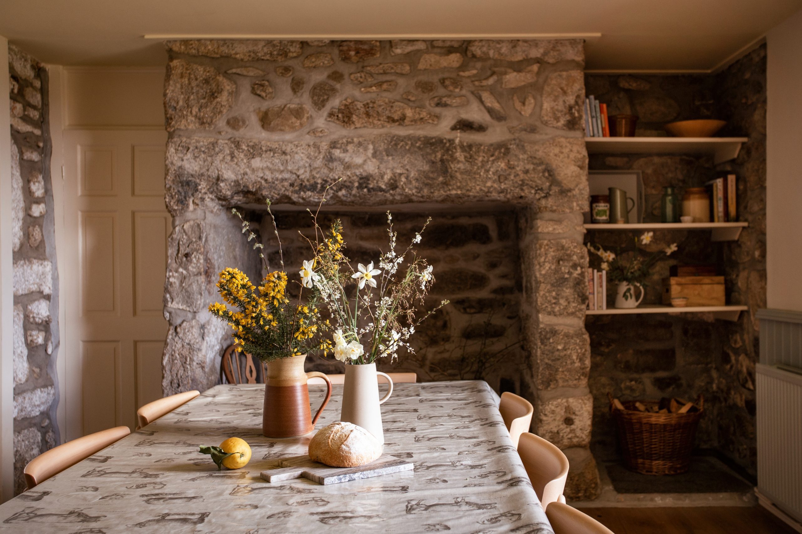 Dining table in Bosistow Farmhouse